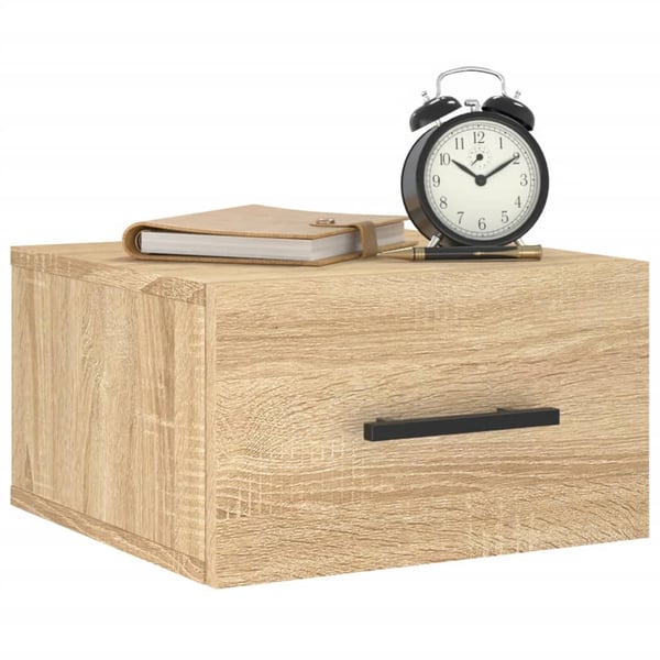 vidaXL Veggmontert nattbord sonoma eik 35x35x20 cm