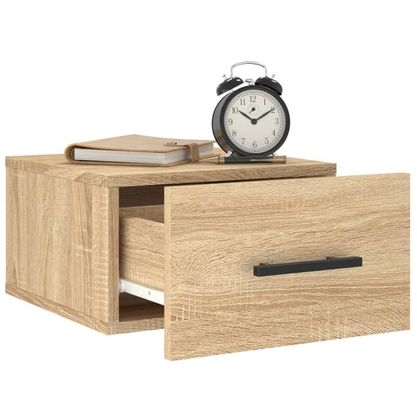 vidaXL Veggmontert nattbord sonoma eik 35x35x20 cm