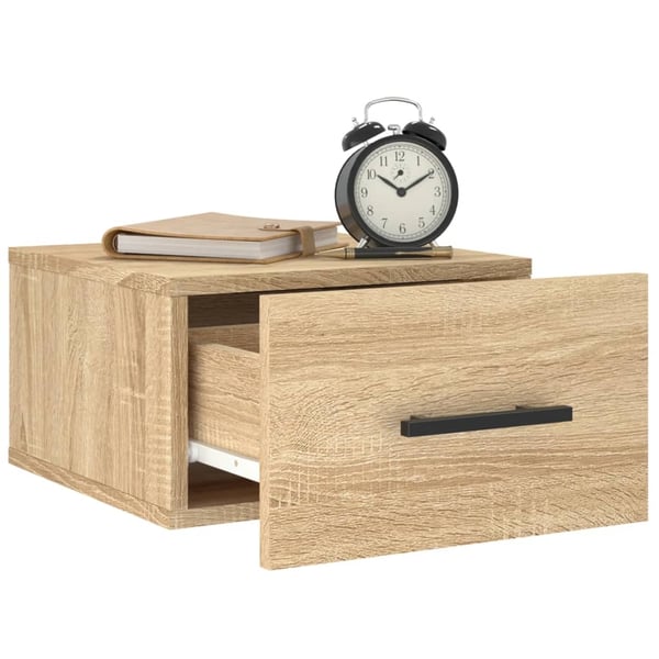 vidaXL Veggmontert nattbord 2 stk sonoma eik 35x35x20 cm