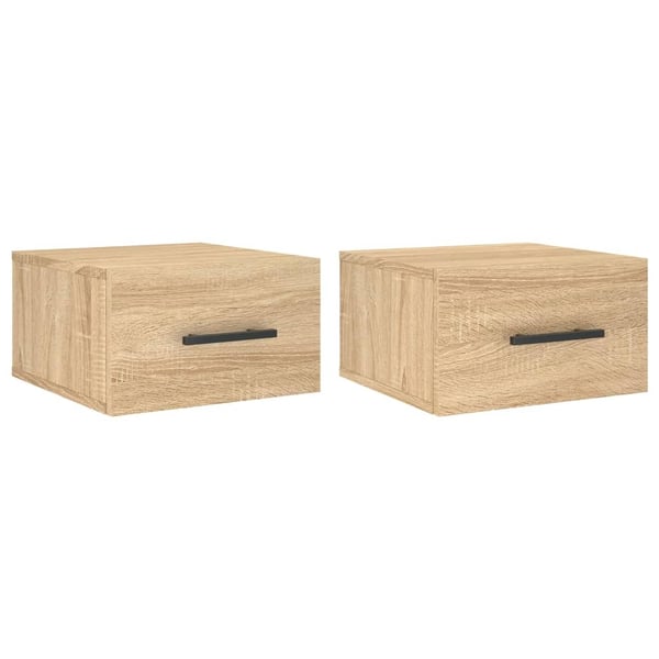 vidaXL Veggmontert nattbord 2 stk sonoma eik 35x35x20 cm