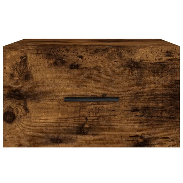 vidaXL væghængt sengebord 35x35x20 cm røget egetræsfarve