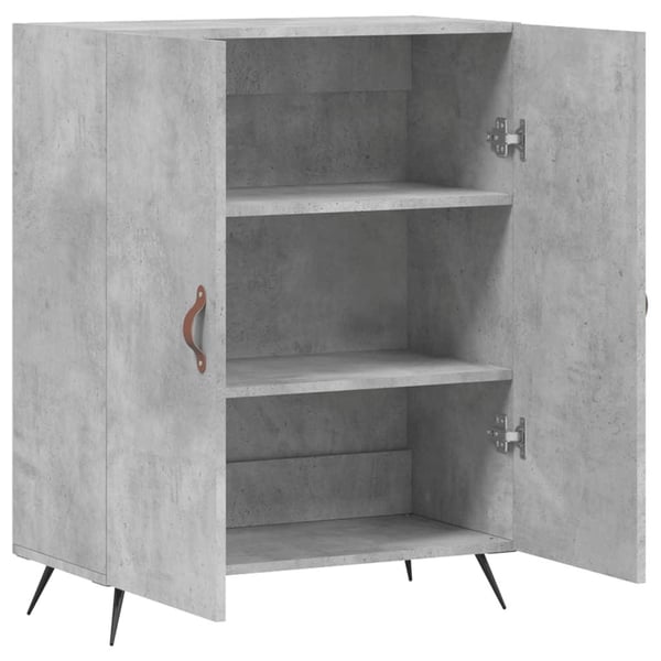 vidaXL Skjenk betonggrå 69,5x34x90 cm konstruert tre