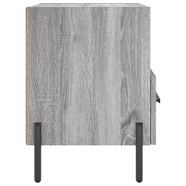 vidaXL Nattbord 2 stk grå sonoma 40x35x47,5 cm konstruert tre