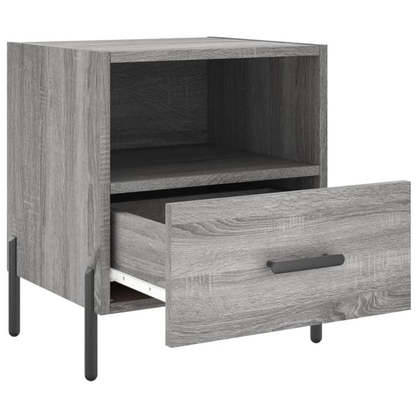 vidaXL Nattbord 2 stk grå sonoma 40x35x47,5 cm konstruert tre