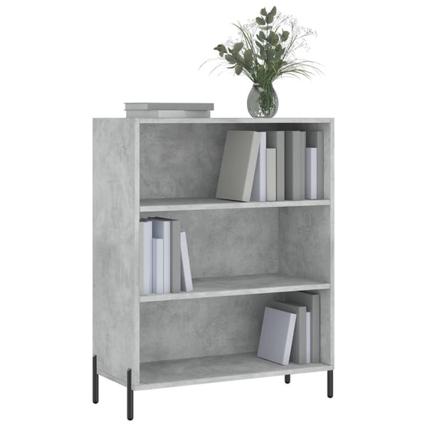 vidaXL Hylle betonggrå 69,5x32,5x90 cm konstruert tre