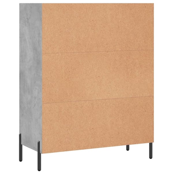 vidaXL Hylle betonggrå 69,5x32,5x90 cm konstruert tre