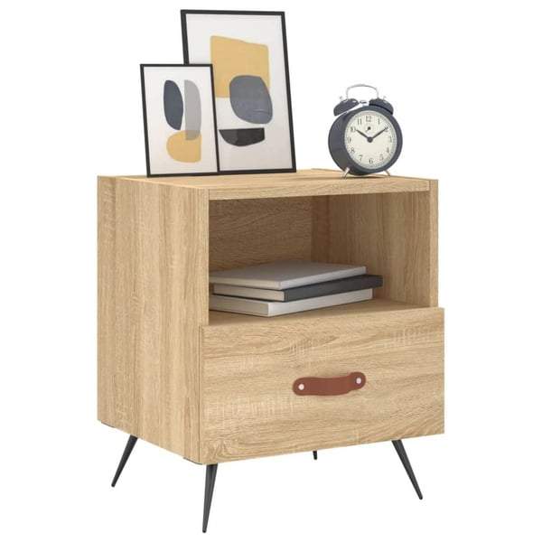 vidaXL Nattbord 2 stk sonoma eik 40x35x47,5 cm konstruert tre