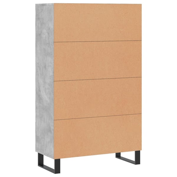 vidaXL Highboard betonggrå 69,5x31x115 cm konstruert tre