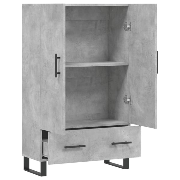 vidaXL Highboard betonggrå 69,5x31x115 cm konstruert tre