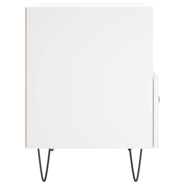 vidaXL Nattbord 2 stk hvit 40x35x47,5 cm konstruert tre