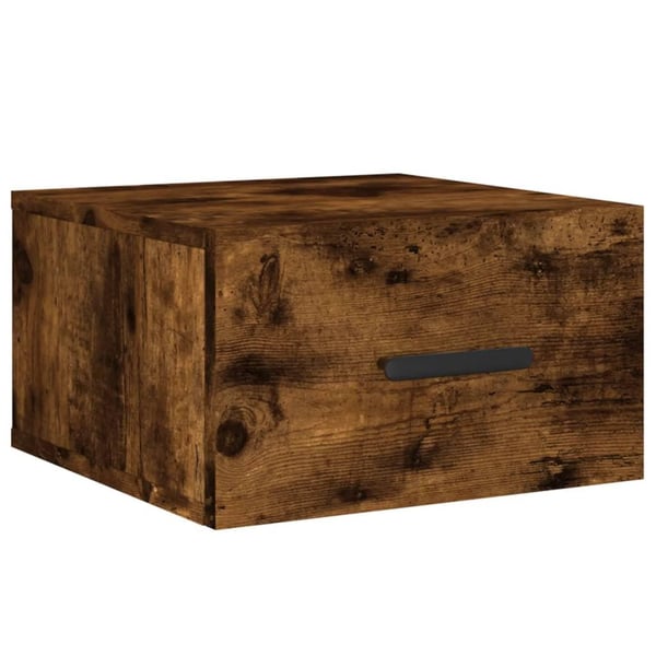 vidaXL væghængt sengebord 35x35x20 cm røget egetræsfarve
