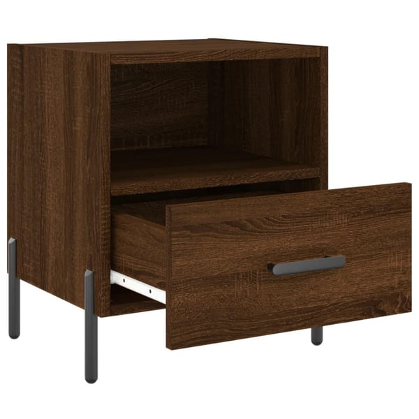 vidaXL Nattbord 2 stk brun eik 40x35x47,5 cm konstruert tre