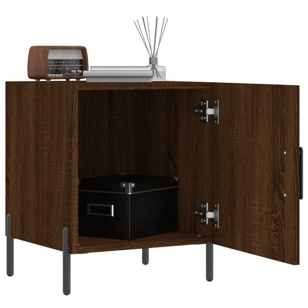 vidaXL Nattbord brun eik 40x40x50 cm konstruert tre