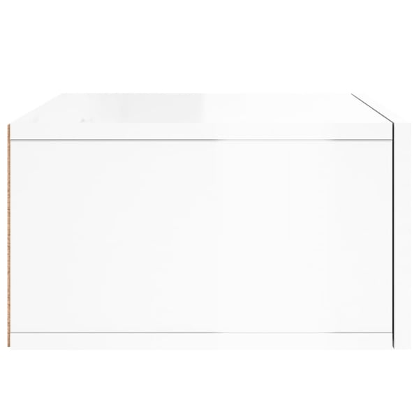 vidaXL Veggmonterte nattbord 2 stk høyglans hvit 35x35x20 cm
