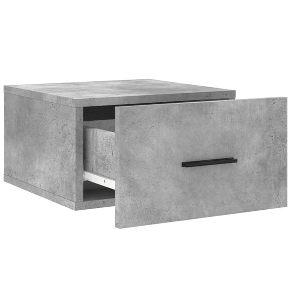 vidaXL Veggmontert nattbord betonggrå 35x35x20 cm