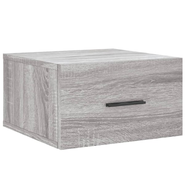 vidaXL Seinäkiinnitettävä yöpöytä harmaa Sonoma 35x35x20 cm
