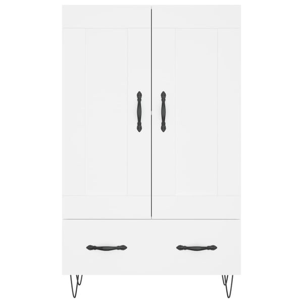 vidaXL Highboard hvit 69,5x31x115 cm konstruert tre
