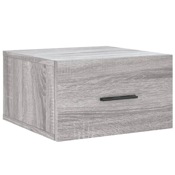 vidaXL Veggmonterte nattbord 2 stk grå sonoma 35x35x20 cm