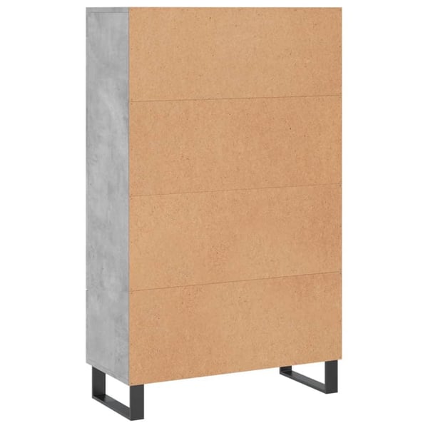 vidaXL Highboard betonggrå 69,5x31x115 cm konstruert tre