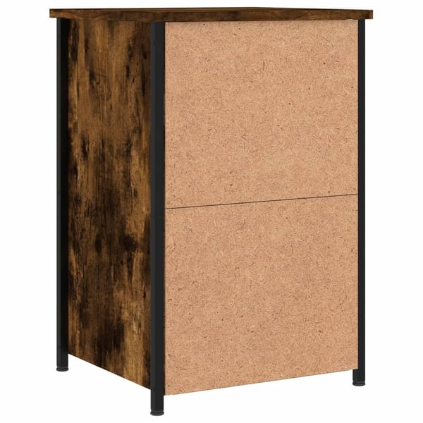 vidaXL Nattbord røkt eik 40x36x60 cm konstruert tre