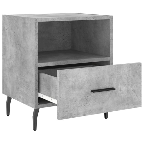 vidaXL Nattbord 2 stk betonggrå 40x35x47,5 cm konstruert tre