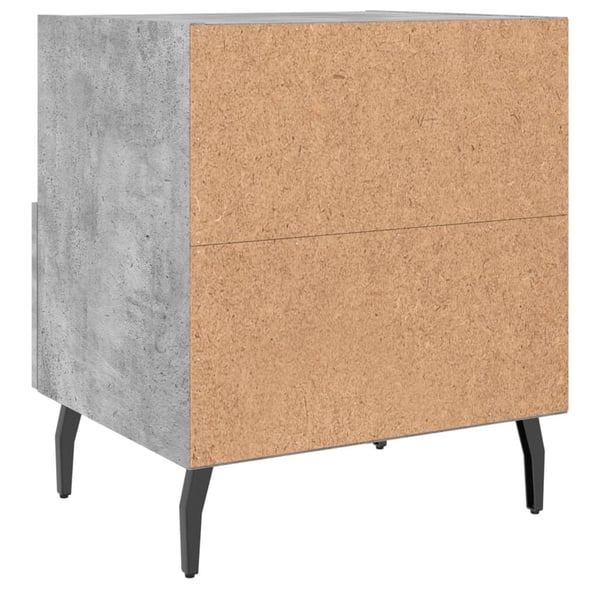 vidaXL Nattbord 2 stk betonggrå 40x35x47,5 cm konstruert tre
