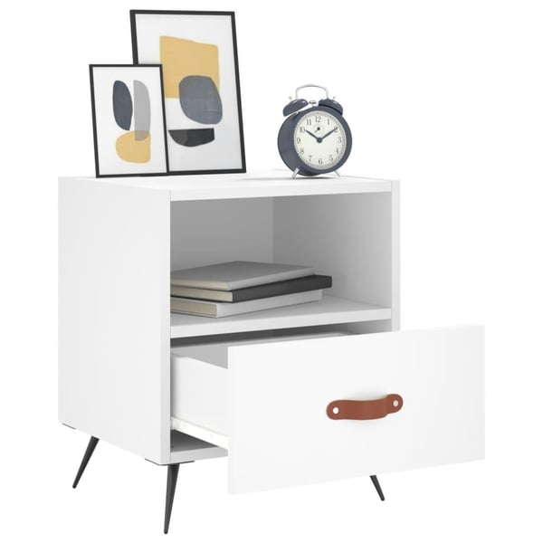 vidaXL Sängbord 2 st vit 40x35x47,5 cm konstruerat trä