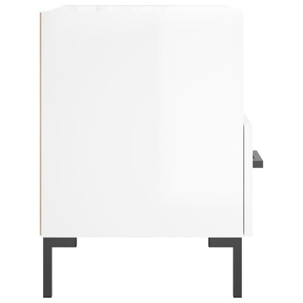 vidaXL Nattbord 2 stk høyglans hvit 40x35x47,5 cm konstruert tre