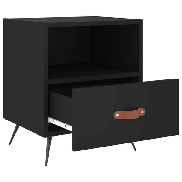 vidaXL sengeborde 2 stk. 40x35x47,5 cm konstrueret træ sort