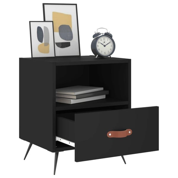 vidaXL sengeborde 2 stk. 40x35x47,5 cm konstrueret træ sort