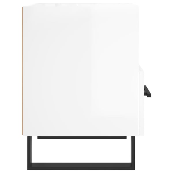 vidaXL Nattbord 2 stk høyglans hvit 40x35x47,5 cm konstruert tre