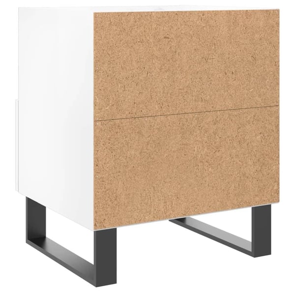 vidaXL Nattbord 2 stk høyglans hvit 40x35x47,5 cm konstruert tre