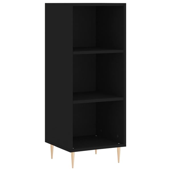vidaXL Skjenk svart 34,5x32,5x90 cm konstruert tre