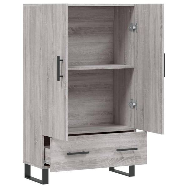 vidaXL Highboard grå sonoma 69,5x31x115 cm konstruert tre