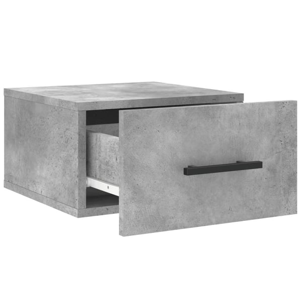 vidaXL Veggmontert nattbord betonggrå 35x35x20 cm