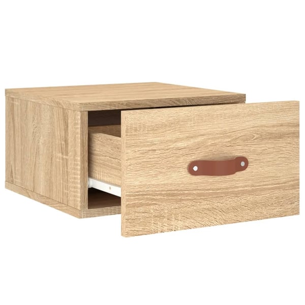 vidaXL Veggmontert nattbord sonoma eik 35x35x20 cm