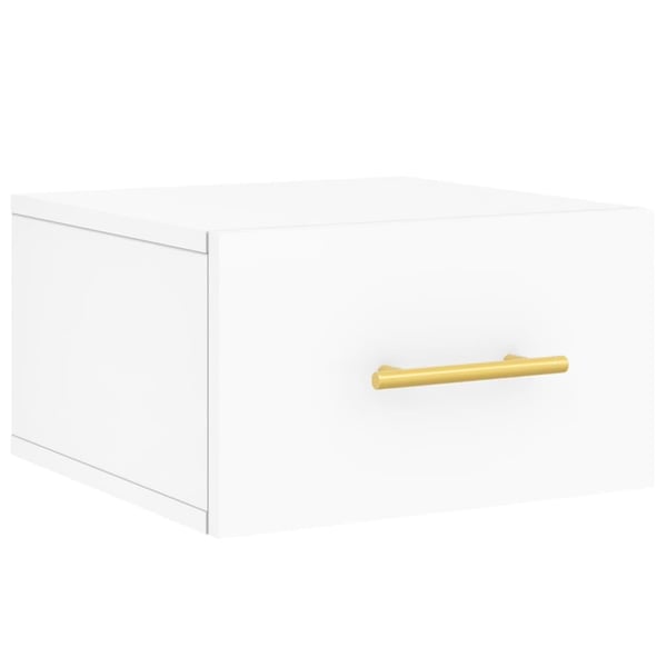 vidaXL Veggmonterte nattbord 2 stk hvit 35x35x20 cm