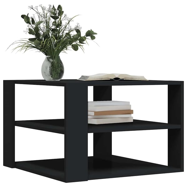 vidaXL sofabord 58x58x40 cm konstrueret træ sort