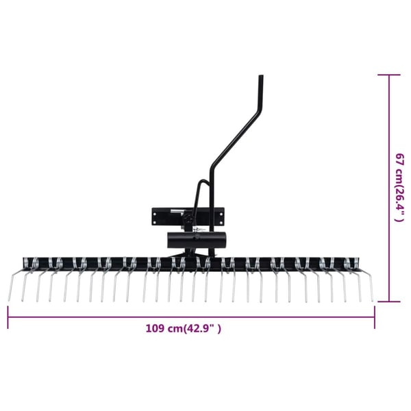 vidaXL Plenlufter for kjøregressklipper 109 cm