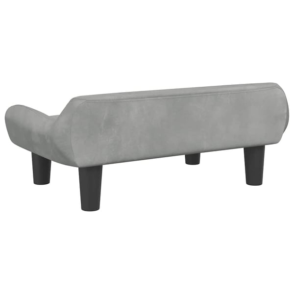 vidaXL hundeseng 70x40x24 cm velour lysegrå