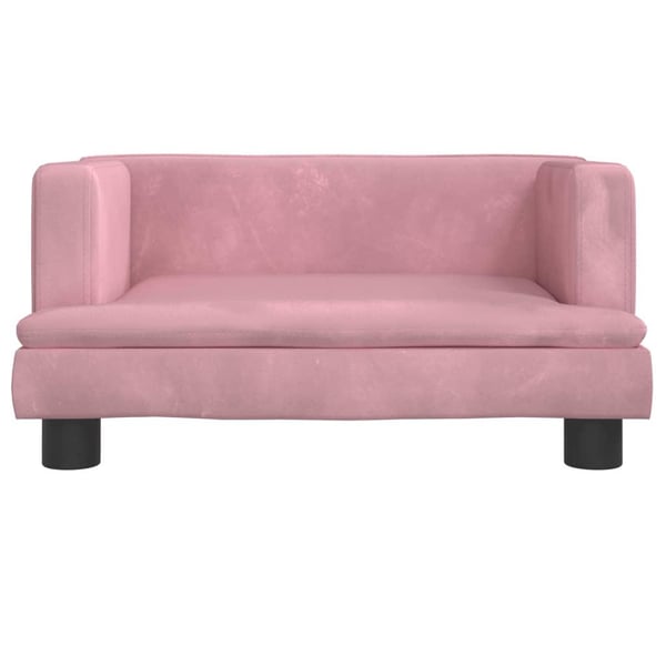 vidaXL hundeseng 60x40x30 cm velour lyserød