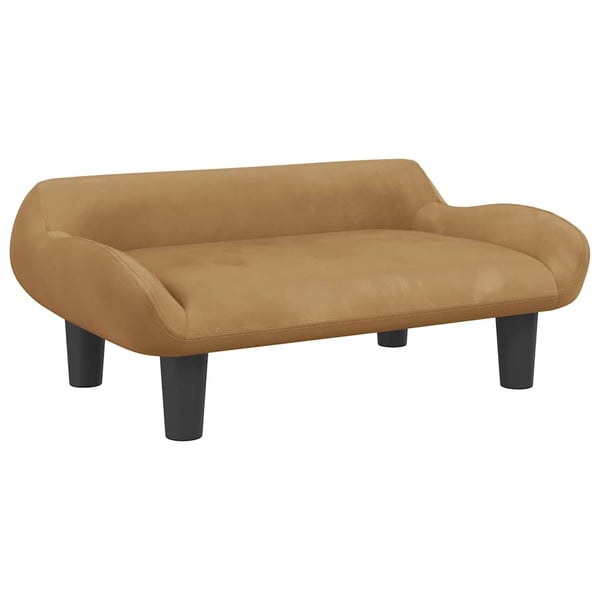 vidaXL hundeseng 70x40x24 cm velour brun