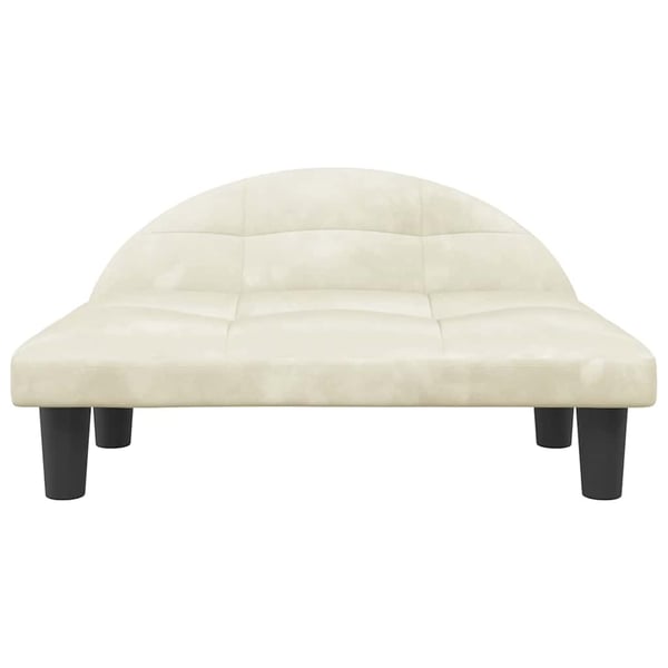 vidaXL Hundbädd gräddvit 70x52x30 cm sammet