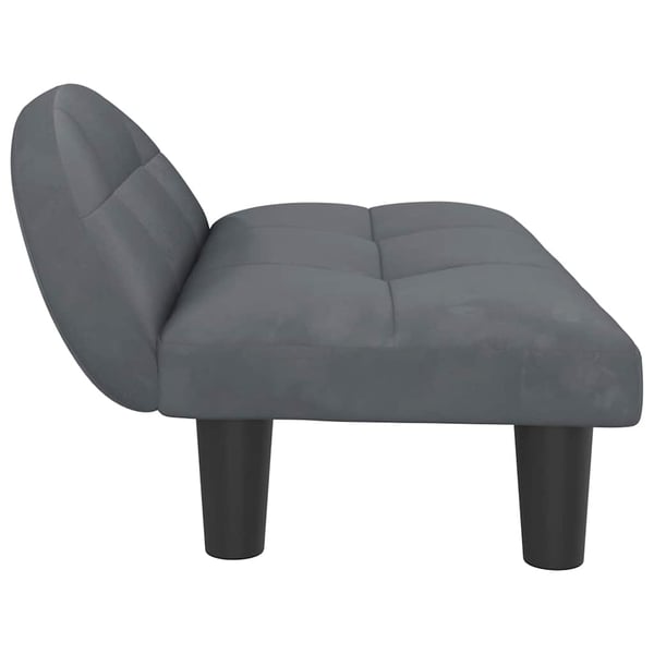 vidaXL hundeseng 70x52x33 cm velour mørkegrå