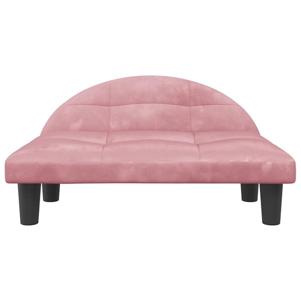 vidaXL hundeseng 70x52x30 cm velour lyserød