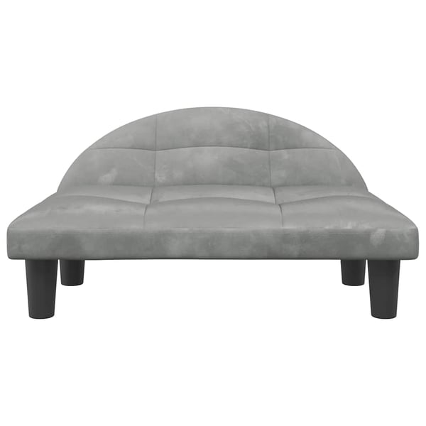 vidaXL hundeseng 70x52x30 cm velour lysegrå