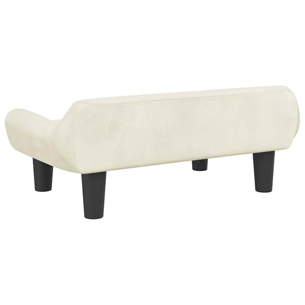 vidaXL hundeseng 70x40x24 cm velour cremefarvet