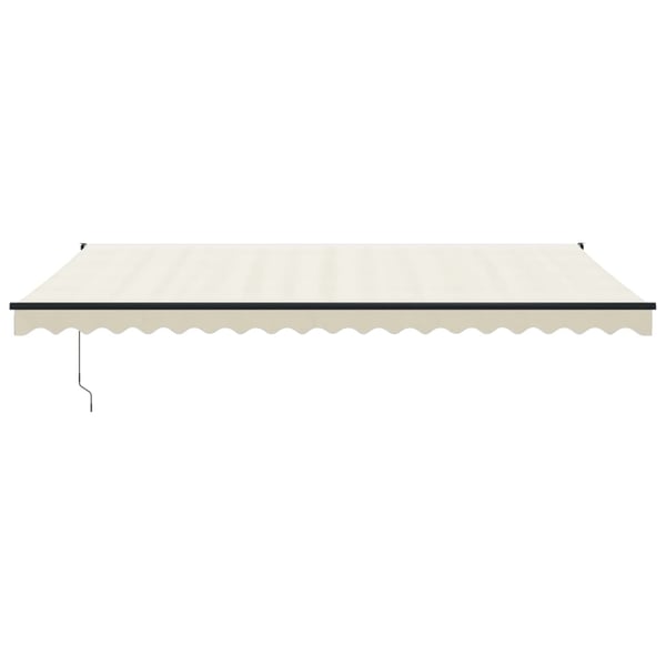 vidaXL Uttrekkbar markise kremhvit 5x3 m stoff og aluminium