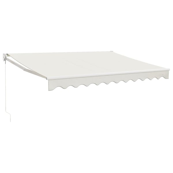vidaXL Uttrekkbar markise kremhvit 3x2,5 m stoff og aluminium