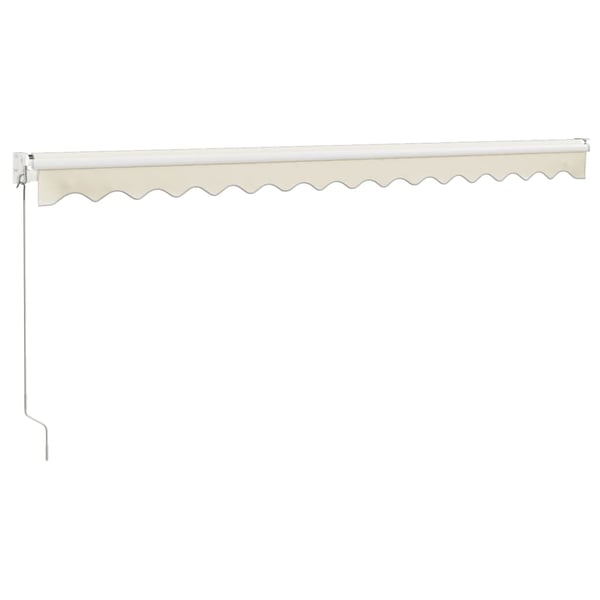 vidaXL Uttrekkbar markise kremhvit 4,5x3 m stoff og aluminium